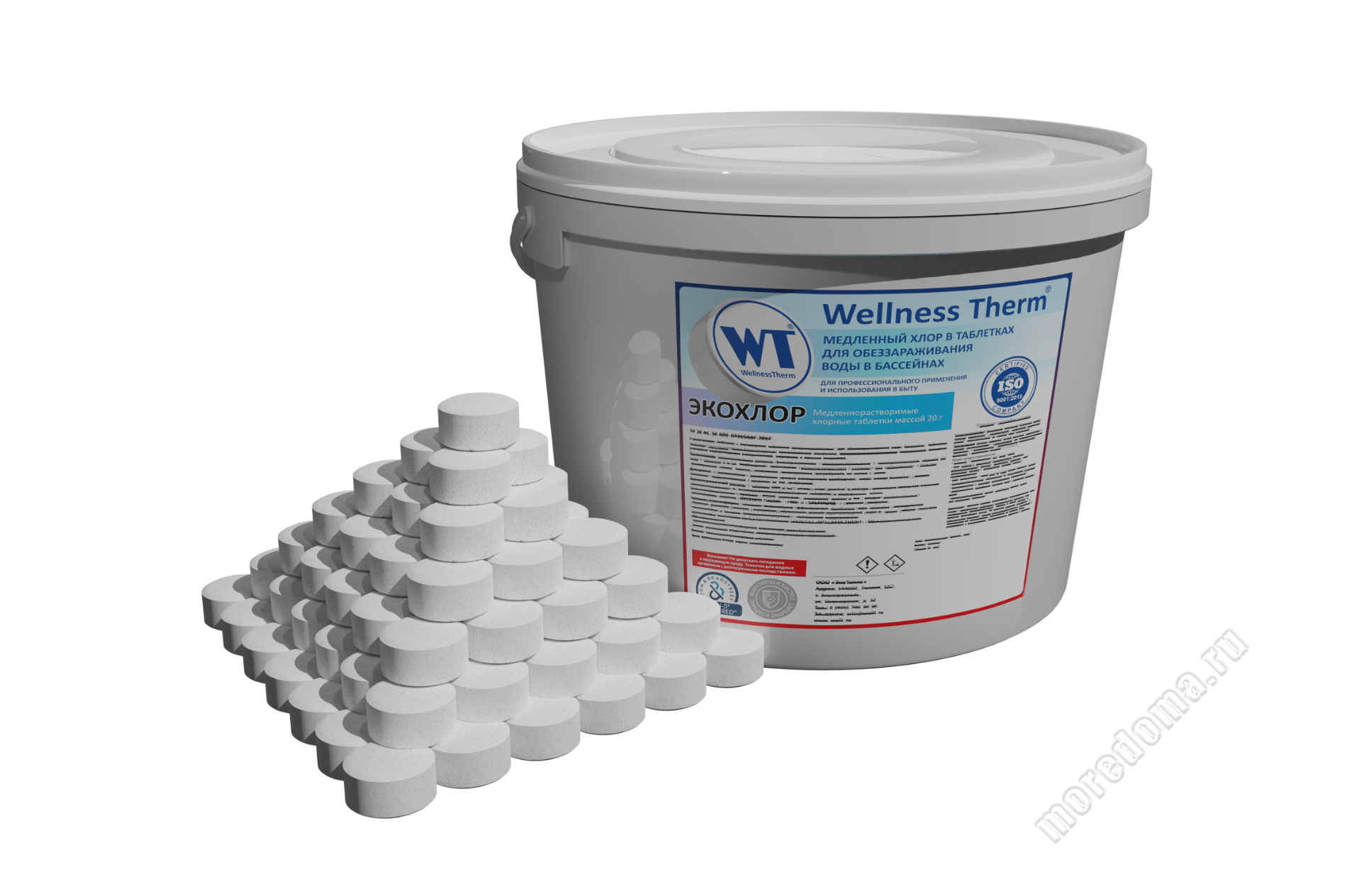 ЭКОХЛОР  Wellness Therm медленно растворимые хлорные таблетки 20г (5 кг), арт. 877420