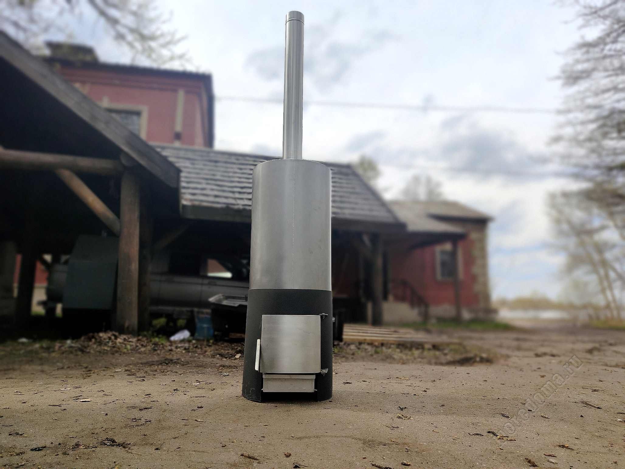 Водонагреватель М-70 PLUS из нержавеющей стали на твердом топливе. арт. 28557