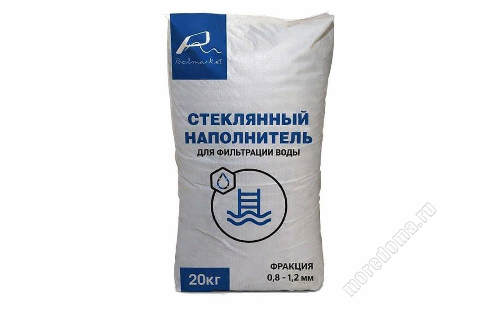 Песок стеклянный Poolmarket (0,8-1,2 мм ) для песочных ФУ ; артикул 05-11