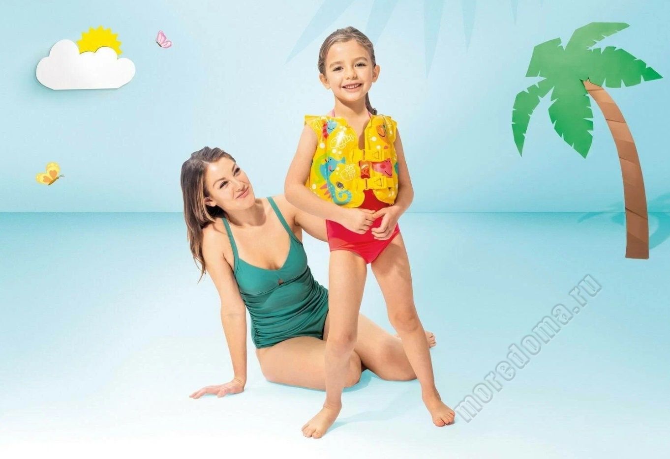 Жилет INTEX "весёлые рыбки" 41 х 30 см, 3 - 5 лет ; артикул 59661