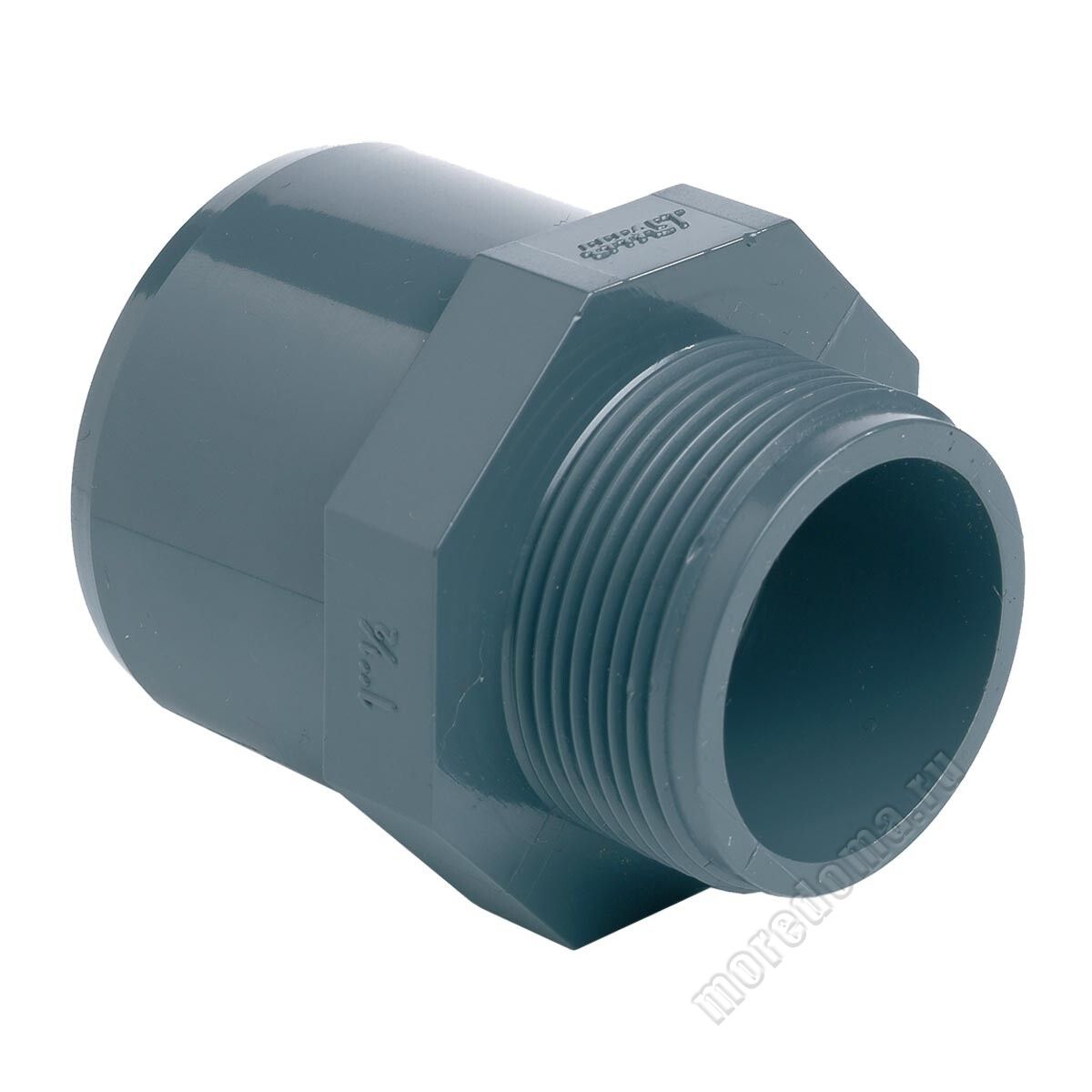 Ниппель Plimat переходной с наружной резьбой ПВХ, д.50х63х1 1/2", арт. 110462   