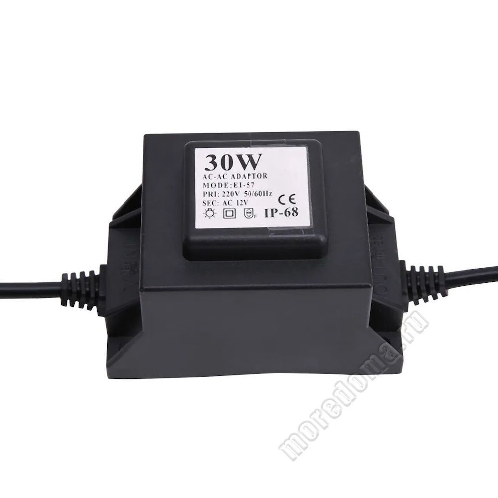 Трансформатор Waterproof 30Вт 220/12В ; артикул 77030