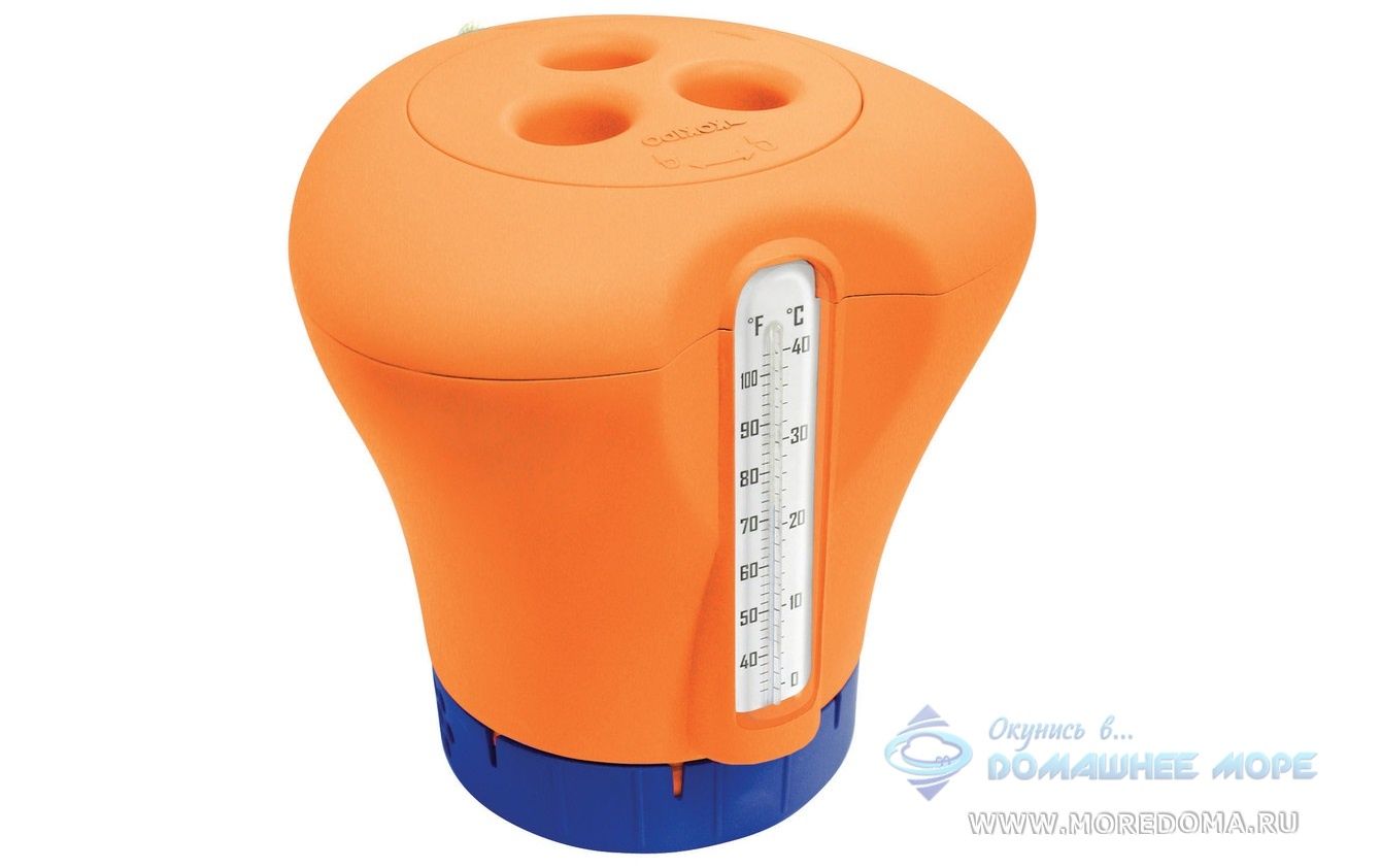 Поплавок-дозатор Kokido с термометром ; артикул K619 (оранжевый) 