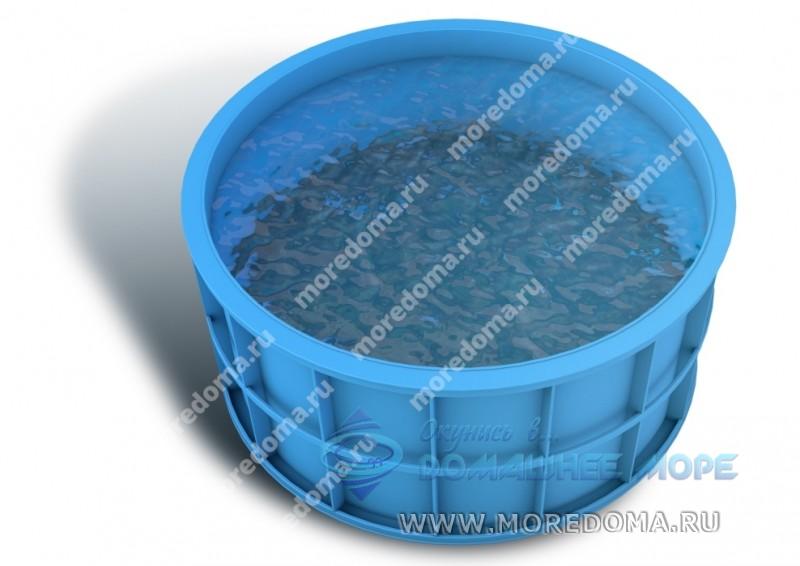  Круглый бассейн ⌀ 4,0м - глубина 1,2м. Толщина листа 8/8/8 мм диаметр 4.0 высота 1.2  