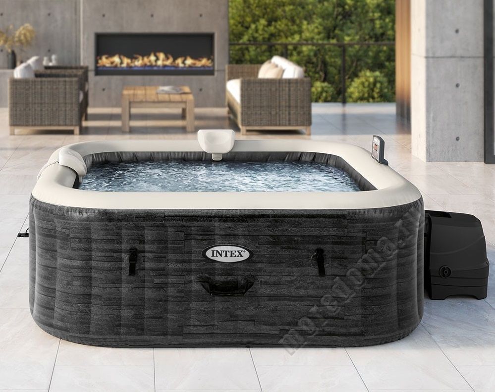 Надувная джакузи INTEX PureSpa Greystone Deluxe ; артикул 28452