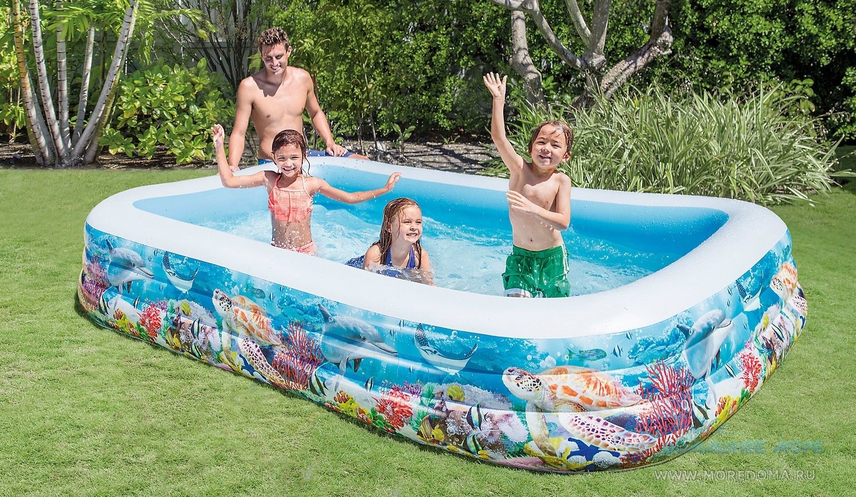Детский бассейн INTEX "тропический риф" 305 х 183 х 56 см ; артикул 58485