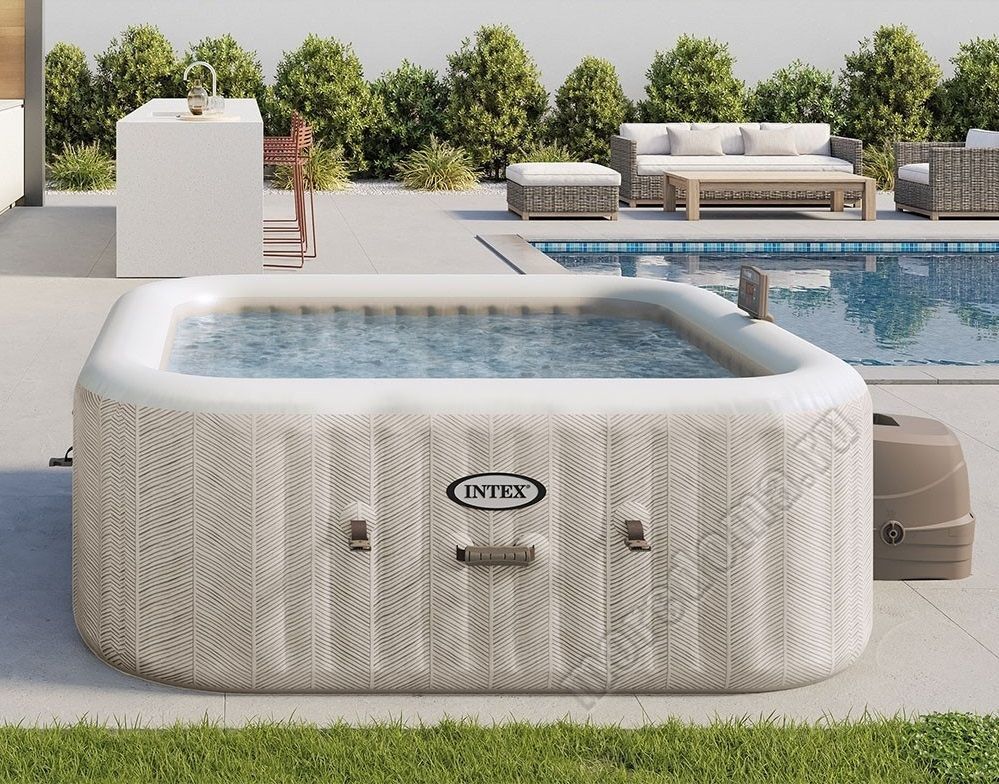 Надувная джакузи INTEX PureSpa Chevron Deluxe ; артикул 28446