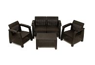 Комплект мебели "Ротанг" (диван 2-х местный + 2 кресла + стол)