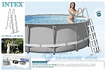 Лестница INTEX для бассейнов 132 см с площадкой - родительским контролем ; артикул 28077