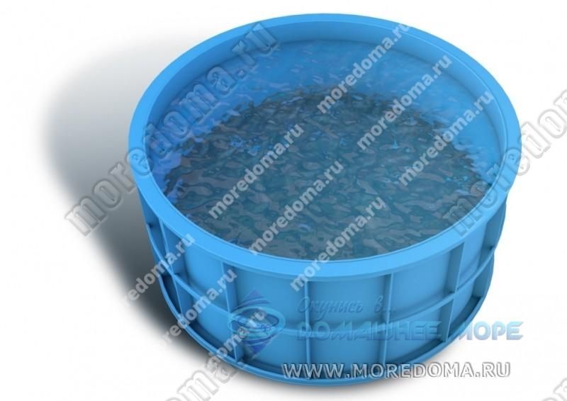  Круглый бассейн ⌀ 2,0м - глубина 1,3м. Толщина листа 8/8/8 мм диаметр 2.0 высота 1.3  