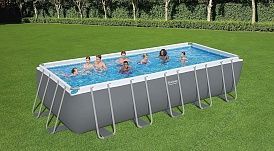 Каркасный бассейн Bestway Power Steel Rectangular 6.40 х 2.74 х 1.32 м ; артикул 5612B