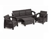 Комплект мебели "Ротанг" (диван 3-х местный + 2 кресла + стол)