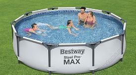 Каркасный бассейн Bestway Steel Pro Max (круг)  3.05 х 0.76 м ; артикул 56406