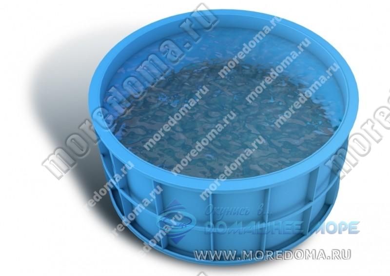  Круглый бассейн ⌀ 2,0м - глубина 1,2м. Толщина листа 8/8/8 мм диаметр 2.0 высота 1.2  