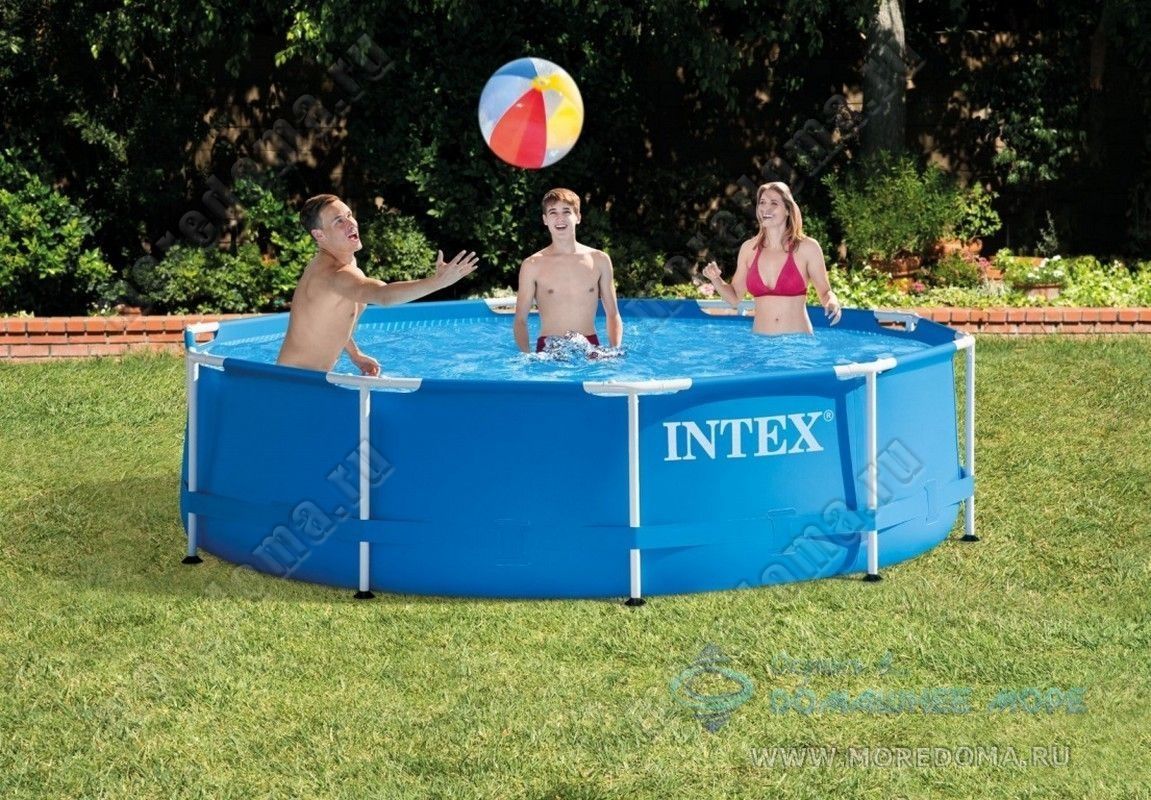 28210 Каркасный бассейн INTEX Metal Frame (круг) 3.66 x 0.76 м ; артикул 28210 диаметр 3.66 высота 0.76  