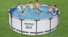 Каркасный бассейн Bestway Steel Pro Max (круг) 4.57 х 1.22 м ; артикул 56438