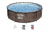 Каркасный бассейн Bestway Round Steel Pro Max "Ротанг"(круг) 3.66 х 1.0 м ; артикул 56709