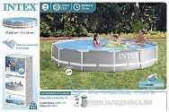 Каркасный бассейн INTEX Prism Framе (круг) 3.66 х 0.76 м ; артикул 26712