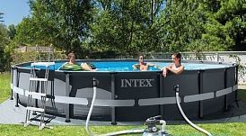 Каркасный бассейн INTEX Ultra Frame XTR (круг) 6.10 х 1.22 м ; артикул 26334